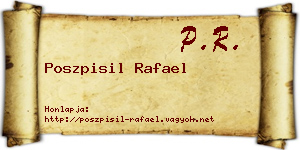 Poszpisil Rafael névjegykártya